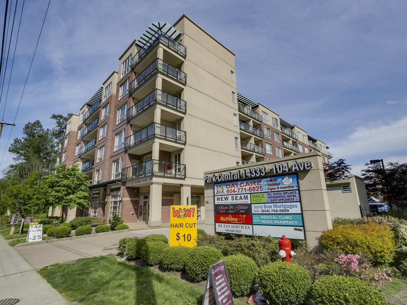 Park Central mixed-use building at 14333 104 Avenue, Surrey, BC